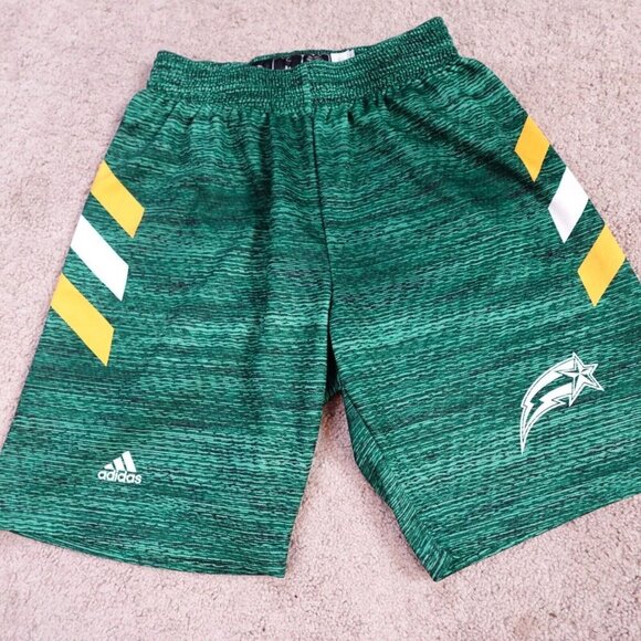 Adidas Basketball Shorts Medium Green Game Issued George Mason Patriots - Picture 1 of 11
